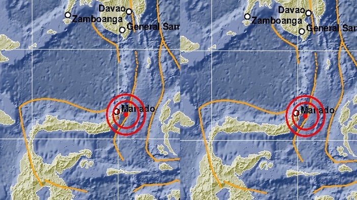 Gempa kembali guncang Sulawesi Utara dengan kekuatan magnitudo 5,1  (tribunnews)