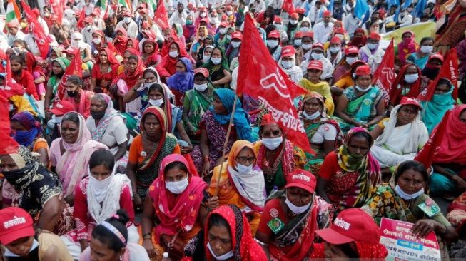 Aksi Protes petani India atas UU Pertanian (Suara)