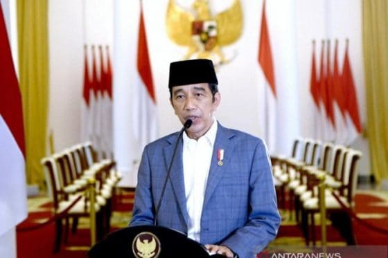 Presiden Joko Widodo dalam sambutan laporan tahunan Ombudsman (Antaranews)