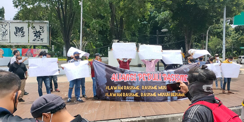 Mahasiswa Papua Demo Anti rasisme di Depan Istana Negara (RMOL)