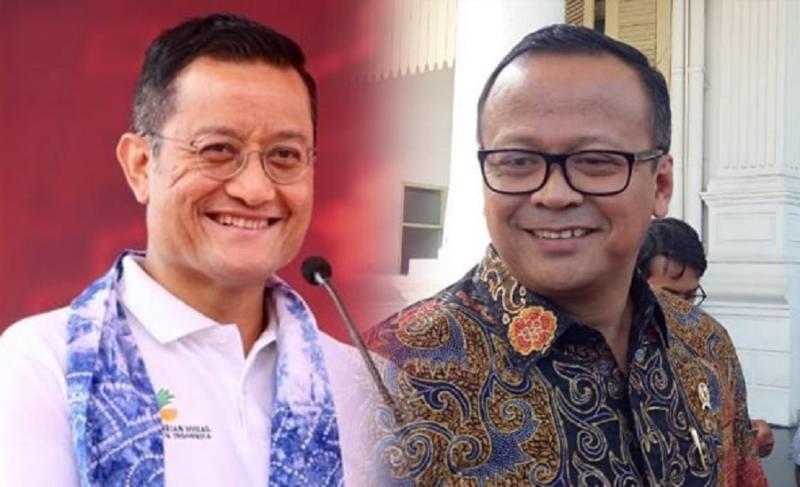 Juliari P Batubara dan Edhy Prabowo. Foto: Kemensos RI dan Fahrian Saleh/kumparan.
