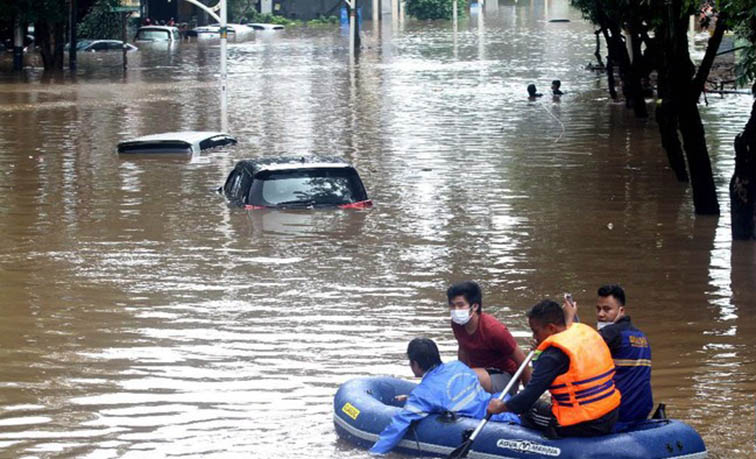 Ilustrasi banjir di Jakarta Selatan 