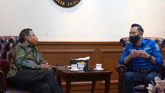 AHY bertemu Mahfud MD usai KLB digelar di Deli Serdang, Sumut (Tribunnews)