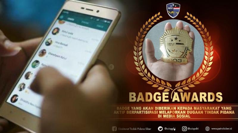 Pelapor Dugaan Pidana di Medsos Bakal Dapat Lencana dari Polisi. (Gelora).