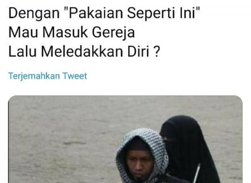 Diungkap Netizen, 4 Kejanggalan Foto Pelaku Bom Bunuh Diri di Makassar. (Twitter).