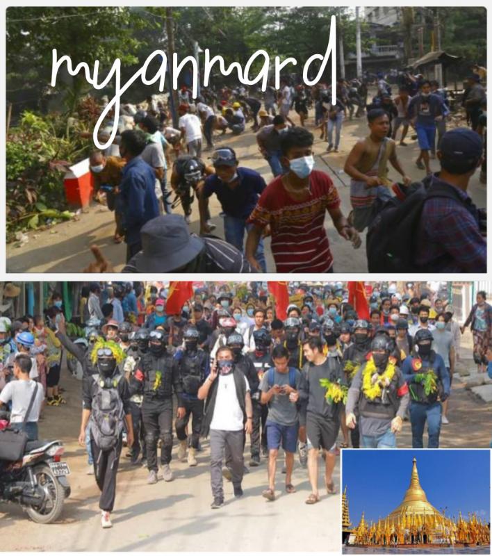 Para Demonstran Anti Kudeta  Myanmar Terus Berjuang Melawan Junta Militer (Myanmar Now)