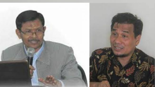 Pengamat politik Sumbar, Asrinaldi (kanan), Najmudin Rasul (kiri). (Suara.com).