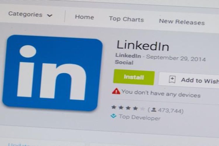 Media sosial para pencari kerja LinkedIn (Kompas)