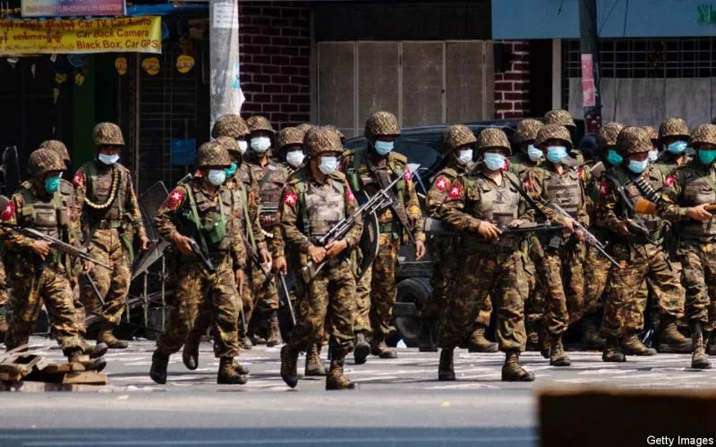 Kekejaman junta militer Myanmar (Getty Images)