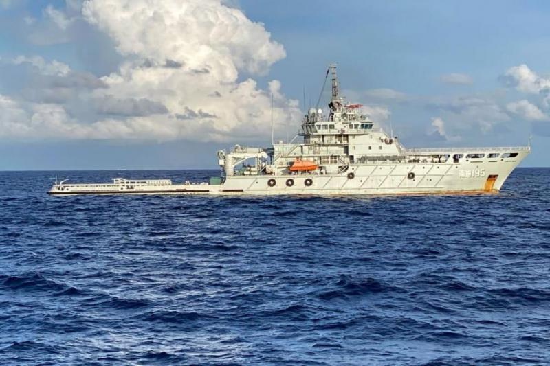 Kapal Angkatan Laut China (People Liberation Army Navy/PLA Navy) tiba di perairan Bali, Mingg, 2 Mei 2021. /Dinas Penerangan Angkatan Laut