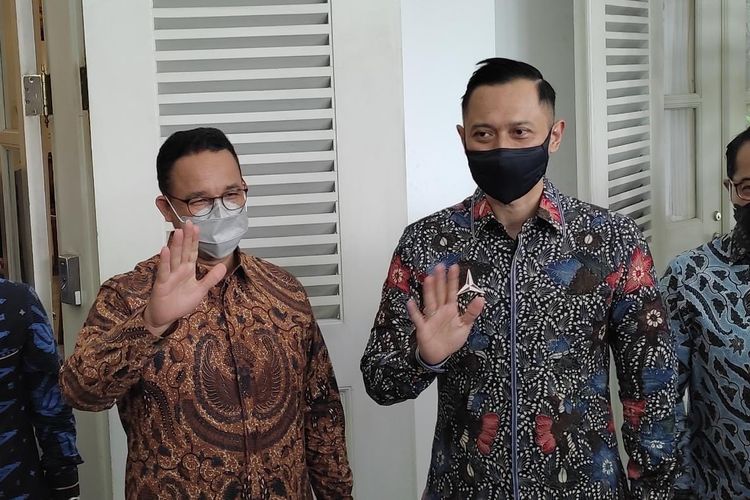 Anies Baswedan senang dikunjungi Agus Harimurti Yudhoyono (kompas)