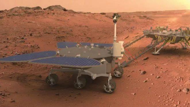 Ilustrasi Robot Zhurong Milik China yang mendarat di Mars (Foto: Istimewa)