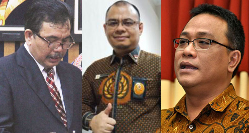 Aktivis Kami: Syahganda Nainggolan (Kanan), Anton Permana (Tengah), Jumhur Hidayat (Kiri)