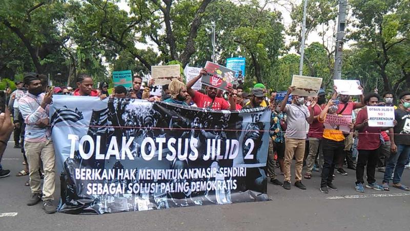 23 Mahasiswa papua ditangkap karena demo tolak Otsus (jubi)