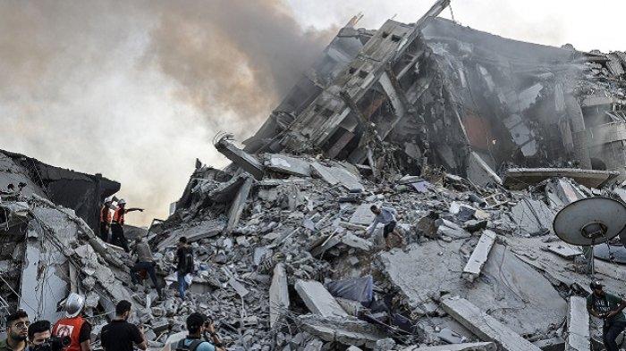 Kehancuran kota Gaza pasca serangan Israel (Tribun)