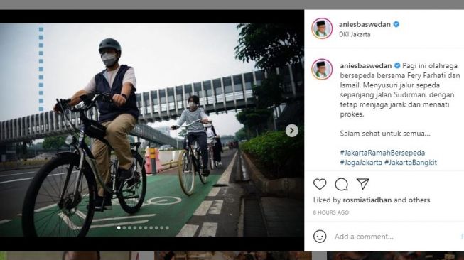 Tangkapan layar akun IG Anies Baswedan (Ist)
