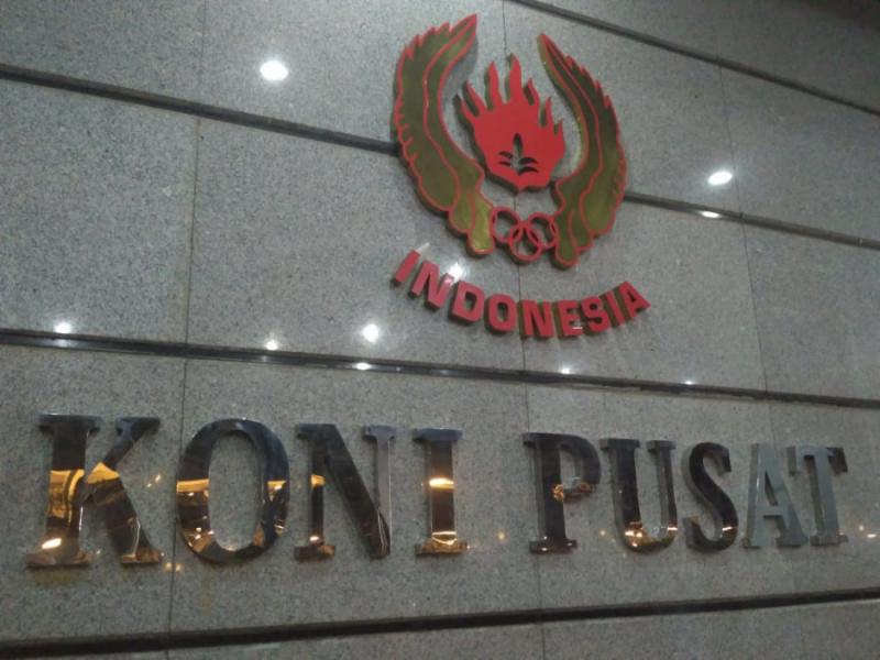 Logo di Lobi Gedung KONI PUSAT (Sumber :Bisnisnews.id)