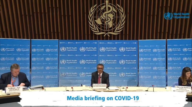 WHO melakukan briefing membahas terkait Covid-19 (Foto: WHO)