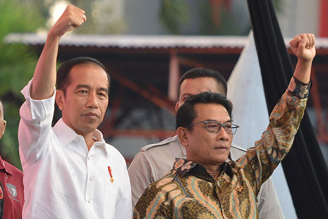 Presiden Jokowi dan KSP Moeldoko (MI)