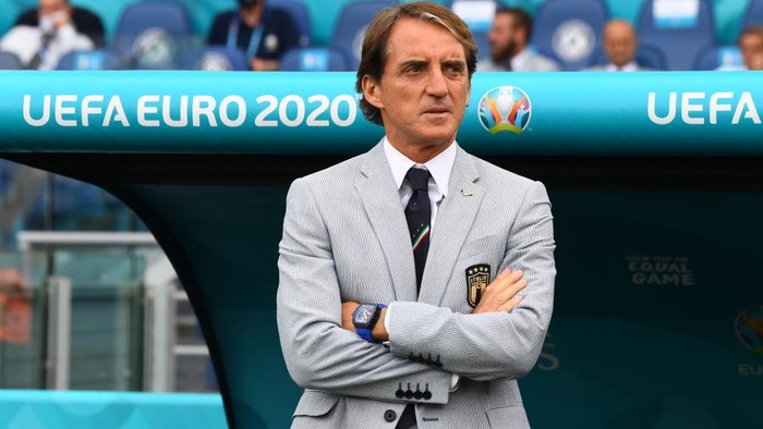 Pelatih Timnas Italia Roberto Mancini (Reuters)