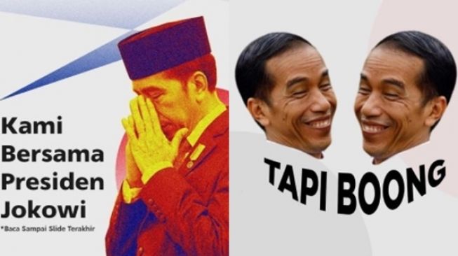 BEM Unpad Sampaikan poster bergaya sindiran pada Jokowi (Foto: Instagram BEM Fisip Unpad)
