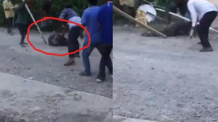 Keluyuran Ludahi Warga, Pria Positif Covid-19 Dihajar Warga di Toba. (Tribun).