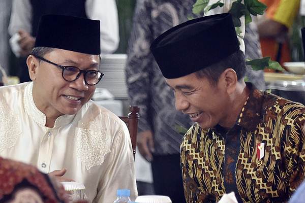 Ketua Umum PAN Zulkifli Hasan dan Presiden Joko Widodo (Net)