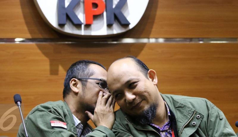 Mantan Pimpinan KPK dan Penyidik Senior Nonaktif KPK. (Lipitan6. Photographer:Helmi Afandi).
