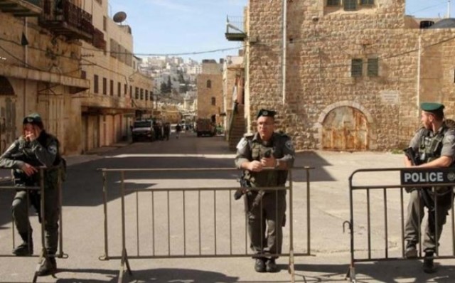 Tentara Israel memblokade Masjid Ibrahim di Kota Hebron, Palestina. (Foto:Wafa)