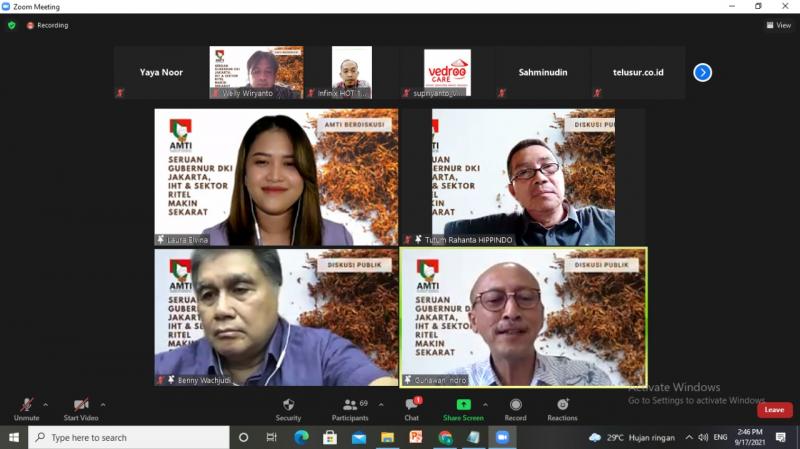 Aliansi Masyarakat Tembakau Indonesia (AMTI) gelar diskusi virtual dan desak Sergub No 8 Tahun 2021 Segera Dicabut (Foto: Istimewa)