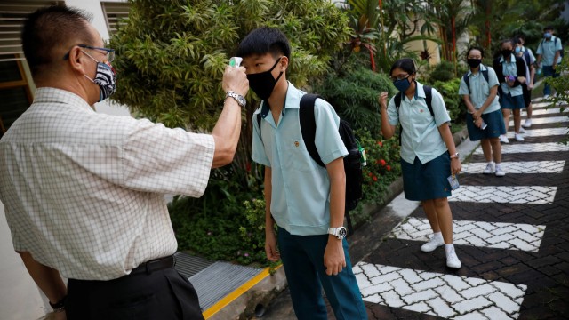 Sekolah tatap muka di Singapura (AFP)