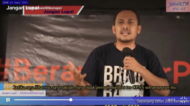 Komika Abdur Arsyad ketika mengisi dalam sebuah acara (Foto: Instagram Abdurarsyad)