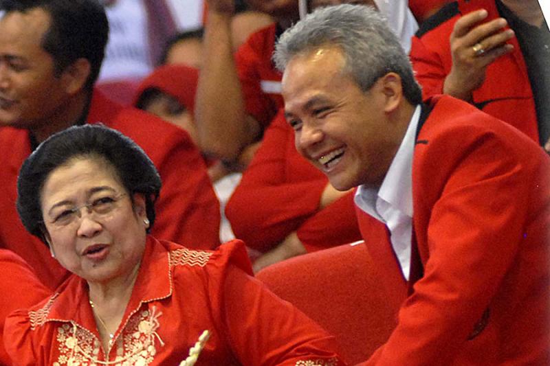 Ketua Umum PDIP Megawati Soekarno Putri dan Ganjar Pranowo (MI)