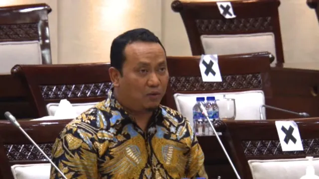 Tangkapan layar Nyoman Adhi Suryadnyana saat menjalani uji kepatutan dan kelayakan sebagai calon anggota BPK RI di Gedung DPR RI, Jakarta,   Foto: ANTARA/YouTube Komisi XI DPR RI