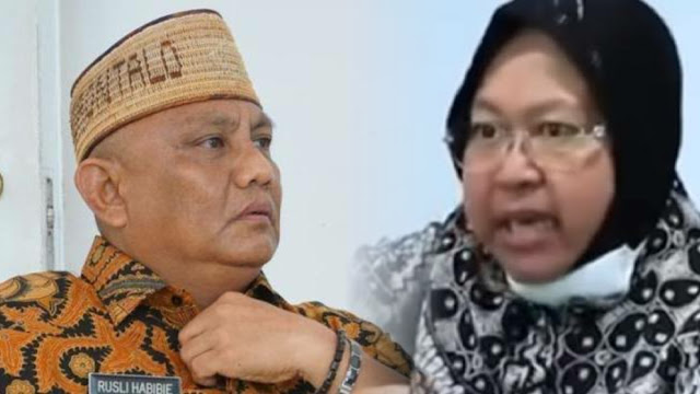Mensos Tri Risma Maharani dan Gubernur Gorontalo Rusli Habibie (Gelora)