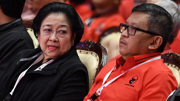 Ketum PDIP Megawati dan Sekjen DPP PDIP Hasto Kristanto (Tempo)