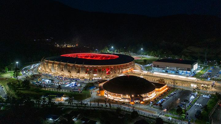Lokasi Penyelenggaraan Pekan Olahraga Nasional (PON) XX Papua di Stadion Lukas Enembe, Jayapura, Papua  (Tempo)