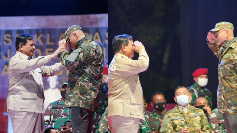 Momen Prabowo melantik Deddy Corbuzier (Istimewa)