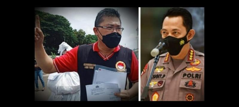 Ketua Pengurus LQ Indonesia Lawfirm, Alvin Lim (kiri) dan Kapolri Jenderal Listyo Sigit Prabowo (kanan). (Foto: Diolah dari google).