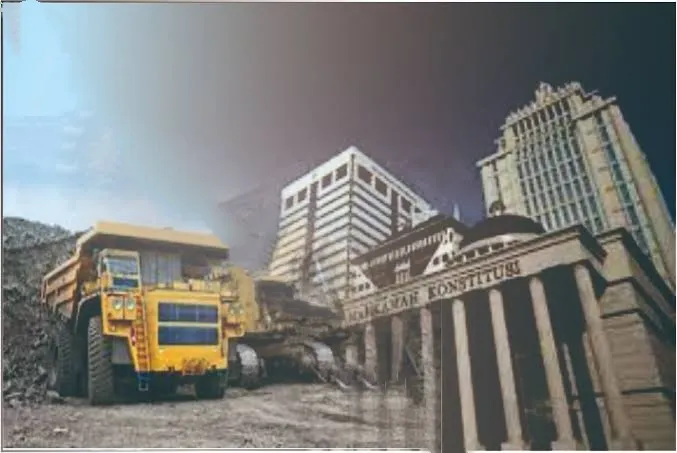 Ilustrasi Minerba dan Mahkamah Konstitusi. (Foto: pushep.or.id).