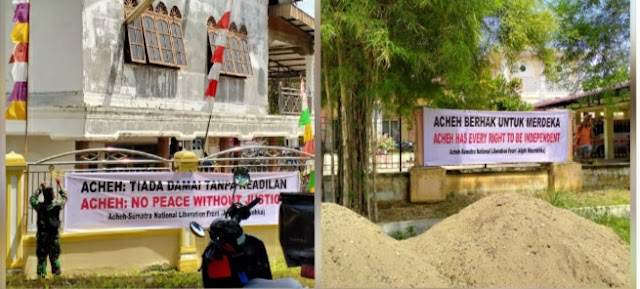 Ada Spanduk Aceh Merdeka di Lhokseumawe, Pelaku Diburu Polisi. (Gelora).