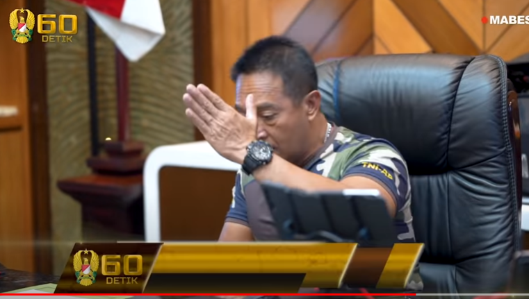 Kepala Staf Angkatan Darat, Jenderal TNI Andika Perkasa. (Tangkapan layar Youtube TNI AD)
