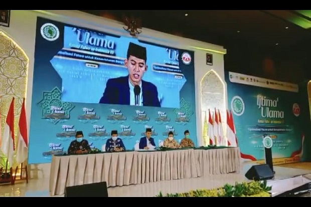 Ijtima Ulama ke-7 Komisi Fatwa Majelis Ulama Indonesia (MUI) menetapkan uang kripto haram. (Sindonews)