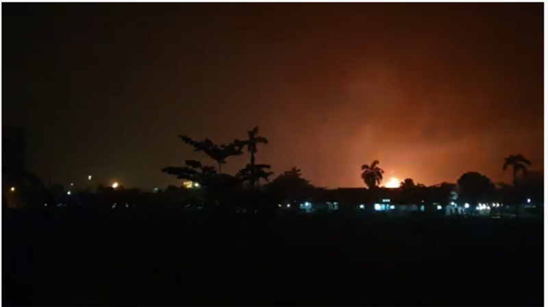 Kilang Pertamina Balongan Cilacap kembali terbakar (Foto: Tangkapan Layar Youtube @Wongcilacap)