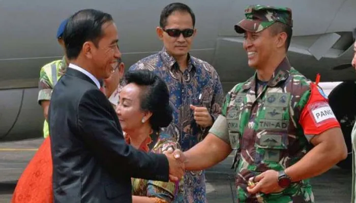 Presiden Jokowi dan Calon Panglima TNI Andika Perkasa (Foto: Istimewa)