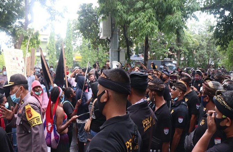 Demonstrasi Aliansi Mahasiswa Papua Komite Kota Bali (AMP-KKB) di Bali (JPNN)