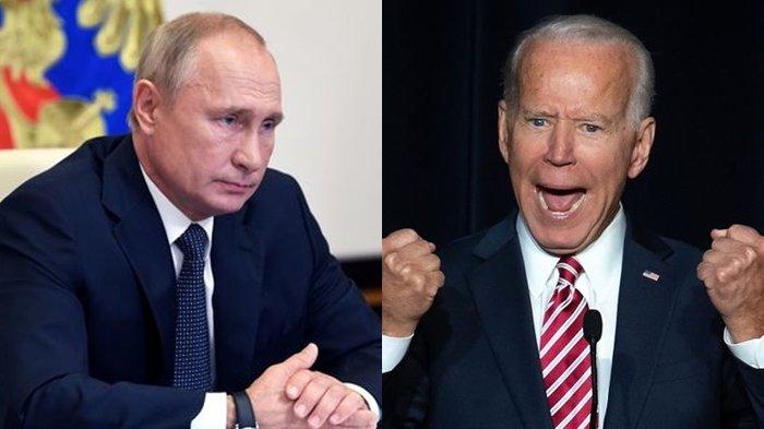 Presiden Rusia Vladimir Putin dan Presiden AS Joe Biden (Tribun)