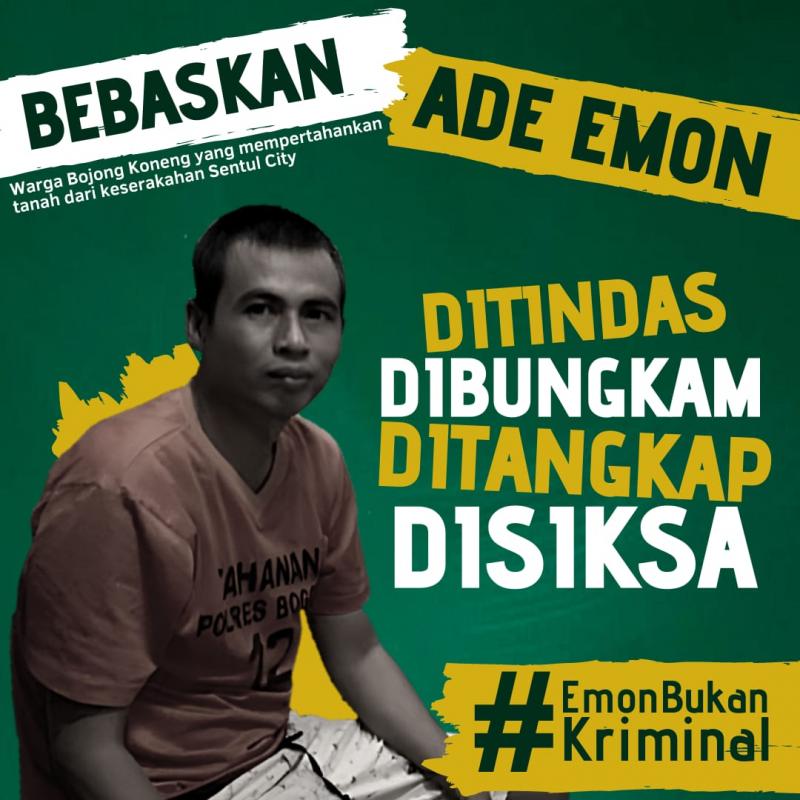 Lawan Sentul City, Eks Direktur LBH Jakarta: Ade Emon Dipidana-Disiksa. (Twitter)