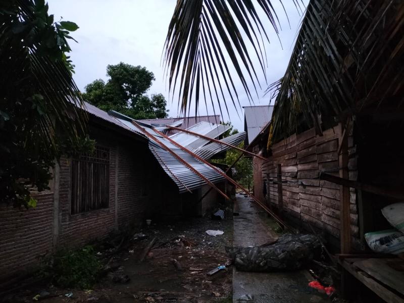 Angin kencang merusak puluhan rumah di Kabupaten Luwu, Sulawesi Selatan (Dok. BNPB)