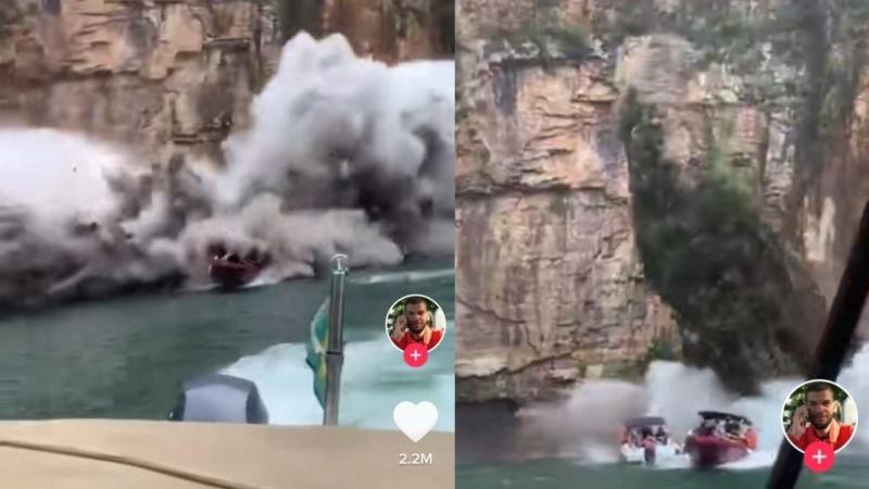 Detik-detik video dinding tebing runtuh dan timpa wisatawan (pikiran rakyat)